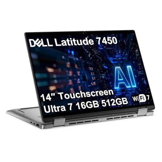 Dell Latitude 7450 7000, 2-in-1 Business AI Laptop (14" FHD+ Touch, Intel Ultra 7 165U (> i7-1365U), 16GB DDR5, 512GB SSD) Thunderbolt 4, IR Webcam, Fingerprint, Win 11 Pro, Prev-Gen Dell Pro 14 Plus