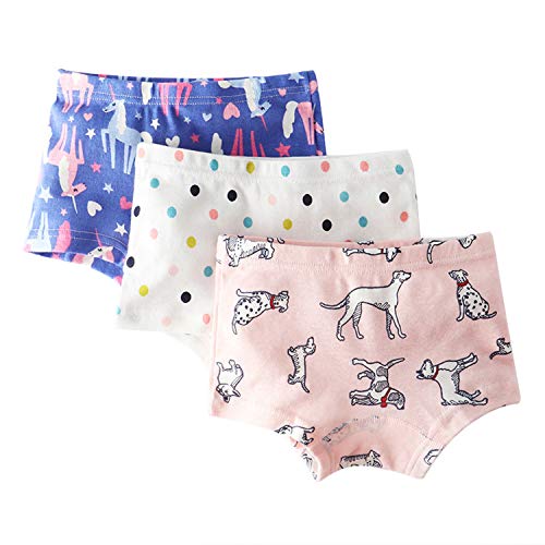 Evelin Lee 6-Pack Baby Girls Underwear Cotton Boyshort Panties Cartoon Soft Boxer Briefs #TOP3