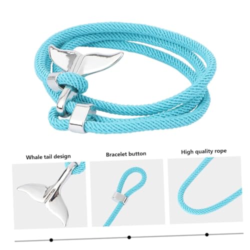 Bracelets couple queue de baleine cordon enroulé style minimaliste - 2
