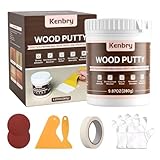 Wood Filler, Wood Putty, 9.87 oz All Purpose White Wood Filler Putty and Wood Putty Filler Paintable Sandable Stainable for Furniture, Cracks, Holes, Water Resistant for Indoor and Outdoor Use