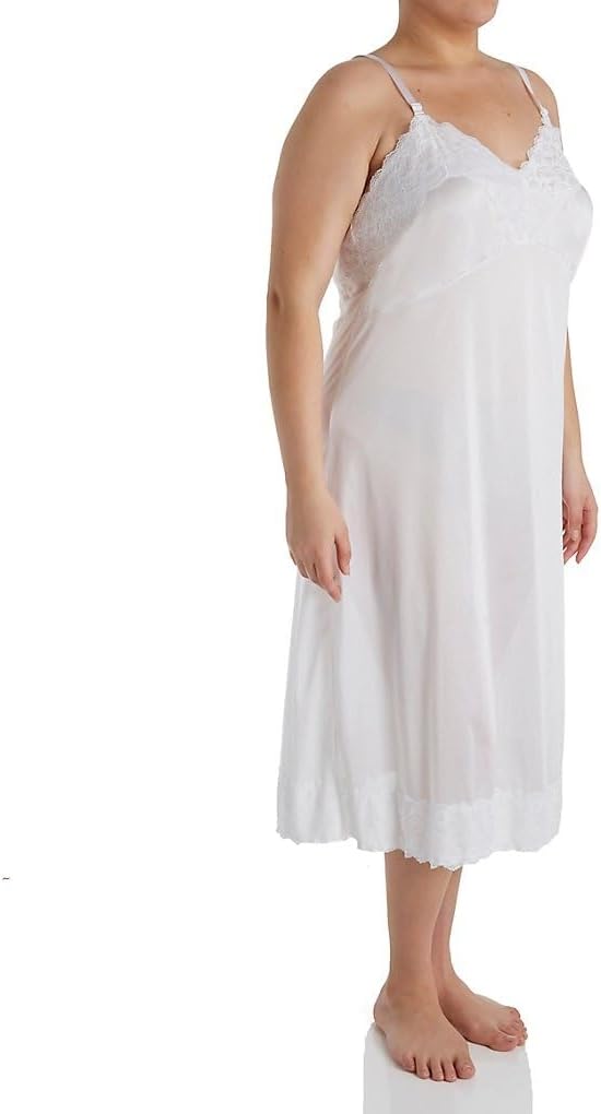 Shadowline Velrose Full Slip With Wide Lace- 1360 (White, 36)