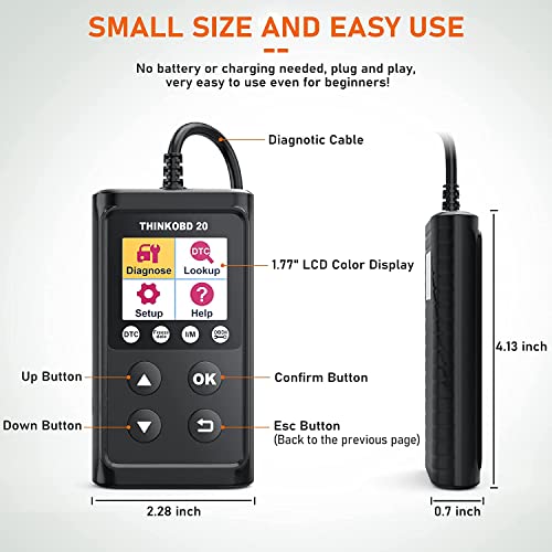 Thinkcar Thinkobd Obd2 Scanner Check Engine Code Reader Universal Diagnostic Scan Tool For All Obdii Cars After 1996【2022 Ver.】 #TOP5