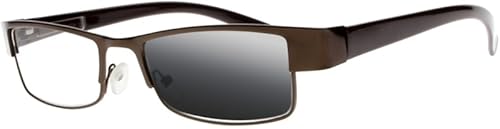 Hombres acetato medio marco transición fotocromático sol lectores gafas de lectura UV400 gafas de sol