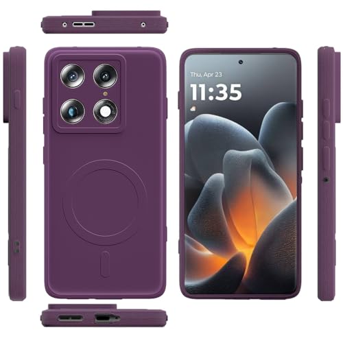 Image of Back Cover Motorola Signature 5G | MagFit Ring Design (Non-Magnetic) | Shockproof Case | Anti-Slip Grip | Raised Camera Edges | Slim Protective Case for Motorola Signature 5G (Purple)