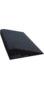Bepco Stoeprand helling hoekelementset (2 stuks) – schuin voor zijwaarts rijden 4 bevestigingen, met ingelegde sluitringen voor bevestiging (25 x 25 x 4 cm