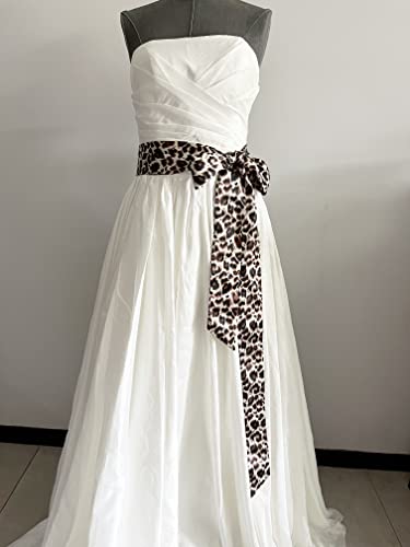 Leopard print dress sash bow sash3