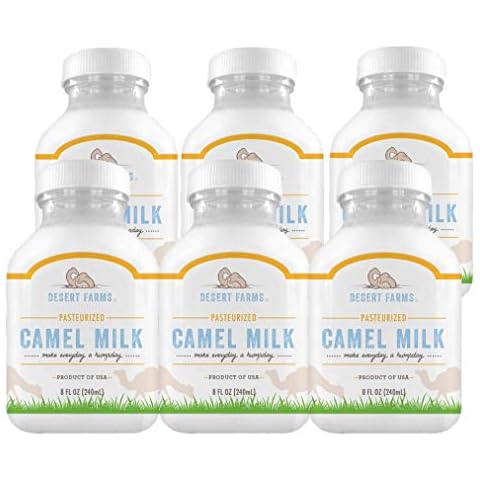 Desert Farms - Organic Fresh Frozen Camel Milk - Fresh Flavor with Health Benefits - Pure & Natural Grade A - Allergen Free Milk from Healthy Camels in Midwest - Made In The USA [6 Pack] Cover