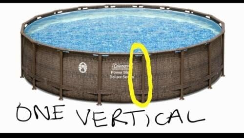 Miniatura 2 de Pieza vertical para patas Coleman Power Steel 2022 de 18 x 48 pulgadas redonda sobre el suelo