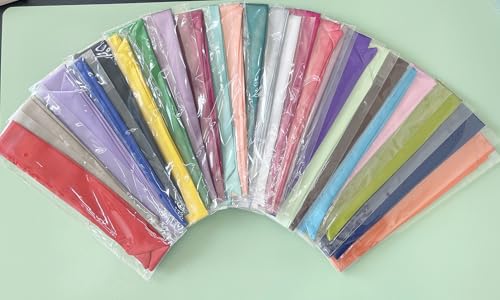 CHUNG 20/24/25 Pcs Skinny Neckerchief Hair Scarf Headband Handbag Handle Wrap Ribbon Tie for Women Fashion Decoration3