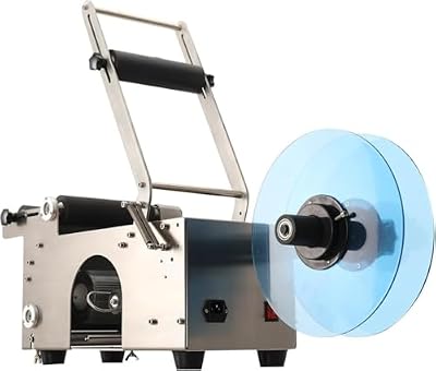 Semi-Automatic Bottle Labeling Machine - Adjustable Applicator for Glass Bottles φ0.6-4.7, Fast Labeling 15-50pcs/min, Ideal for Small Business