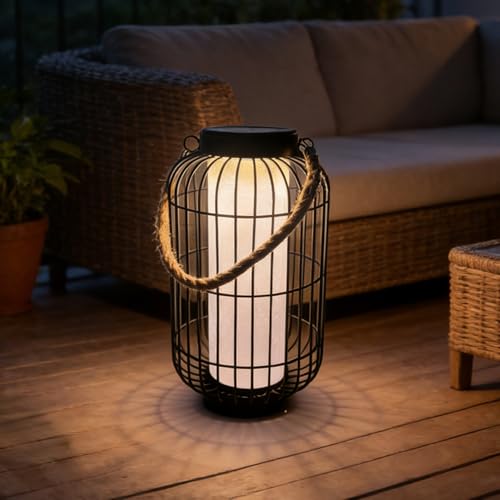 OMRAYTU Solar Hanging Lantern Outdoor Waterproof，Retro Metal Auto On Off