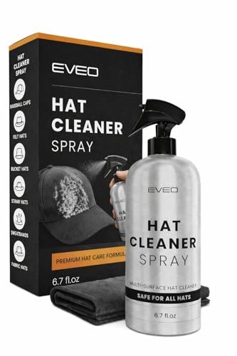 Hat Cleaner for Baseball Caps - (1 Pack) Hat Cleaning Kit Sweat Stain Remover, Hat Cleaner Kit for Felt Hats, Cowboy & Caps- Hat Saver Spray & Hat Cleaner Spray, Hat Cleaning Brush