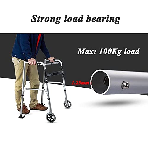 Looprek Rollator Loophulpmiddel voor ouderen Opvouwbaar Verstelbare hoogte Hulpmiddel voor beperkte mobiliteit Trainer voor de onderste ledematen Verlangen naar onafhank - Afbeelding 6