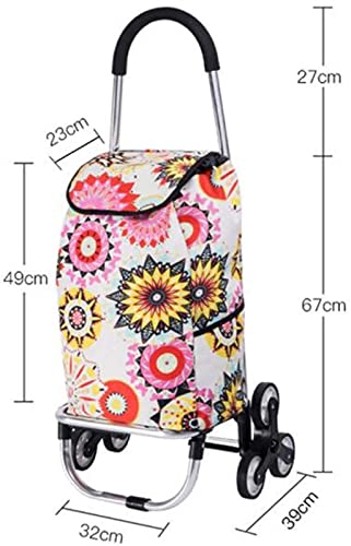 JeeKoudy Faltbarer Trolley, Protable Faltbare Einkaufstasche mit Rollwagen Einkaufstrolley wasserdichte Mobilität Großer… – Bild 6