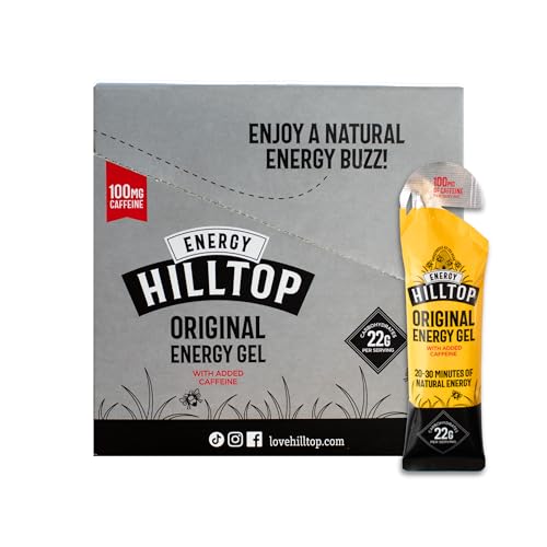 Hilltop Energy - Caffeinated Honey Energy Gel - Original With Caffeine - 12x30g