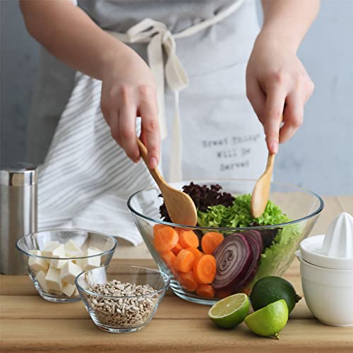 LAV Vega - Salatschüsseln/Rührschüsseln aus Glas - ideal als Servierschalen für Pasta/Popcorn - 2,2 Liter - 2 Stück