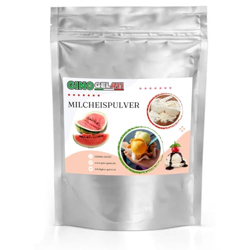 Gino Gelati Milcheis Pulver mit fruchtigem Geschmack, verschiedene Sorten, exotisches Eispulver, für Zuhause, ohne Eismaschine möglich, Made in Germany (1 Kg, Wassermelone)