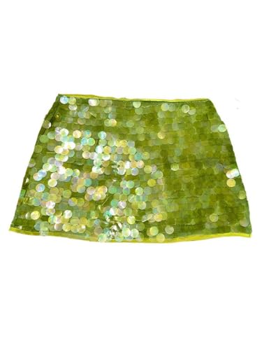 Women's Sparkly Sequin Mini Skirt Side Split Tie Up Sparkle Skirt Y2k 2000s Fashion Streetwear Party Summer
