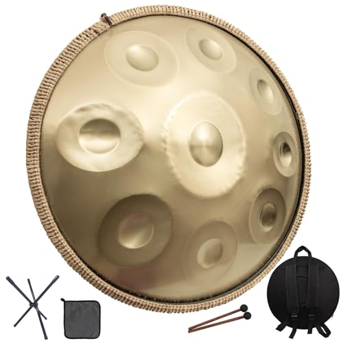 Handpan Drum de 22 Pulgadas D Minor 9 Notas Color Dorado miniatura 1