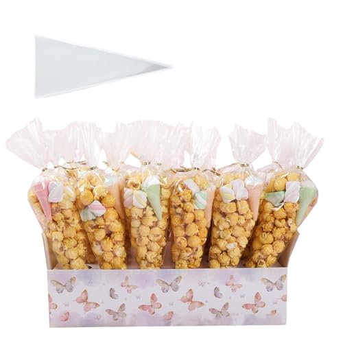 Caja de soporte con conos genéricos | Soporte de cono para alimentos 30 ranuras | Decoraciones para Bodas Cumpleaños y Fiestas con Bandas Fijación para Chocolates Malvaviscos y Dulces