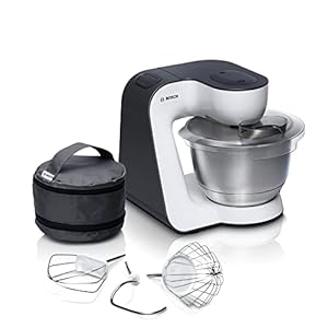 Bosch MUM5 keukenmachine, MUM54A00, 7 snelheidsstanden, Automatische parkeerstand, EasyArmLift, 900 Watt, Anti-slip voetjes en veiligheidssysteem, wit