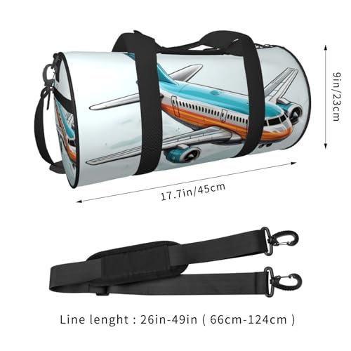 Travel Duffel Bag Sports Gym Bag With Shoes Compartment,Lightweight Overnight Weekender Bag Cartoon Airplane Yoga Gym Sports Bag For Men Women3