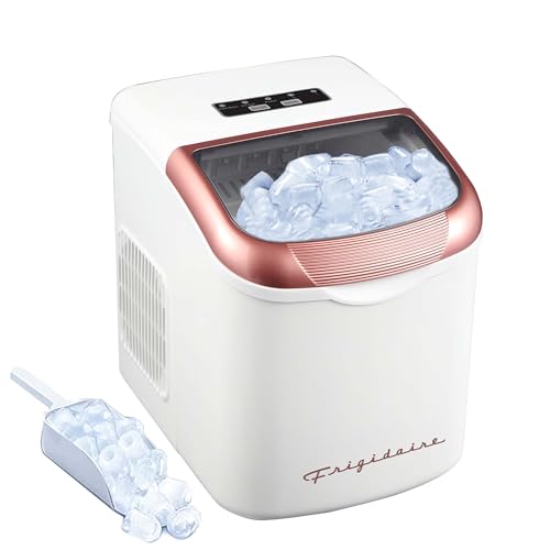 FRIGIDAIRE Retro Compact Ice Maker Machine Bullet Ice 26 lb per Day (White)