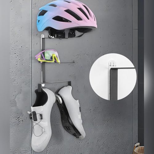 Porte-chaussures de vélo mural charge 0.9kg pour accessoires - 7