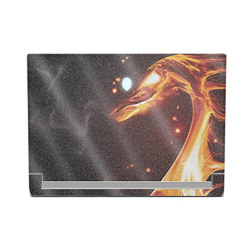 MightySkins Glossy Glitter Skin Compatible With Alienware X17 R2 (2022) Full Wrap Kit - Flaming Dragon | Protective, Durable High-Gloss Glitter Finish | Easy To Apply & Change Styles | Made in the USA