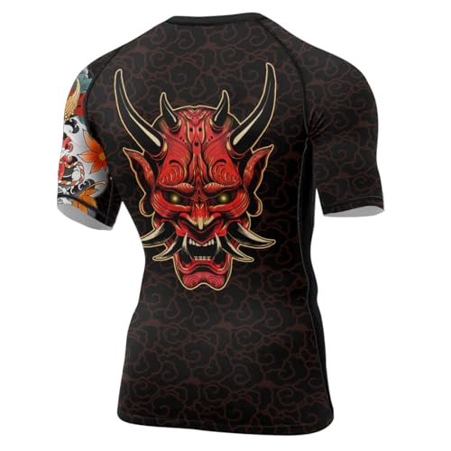 Samurai Short Sleeve Rash Guard for Men Baselayer Skin Performance Fit Compression Shirt MMA BJJ Jiu Jitsu3