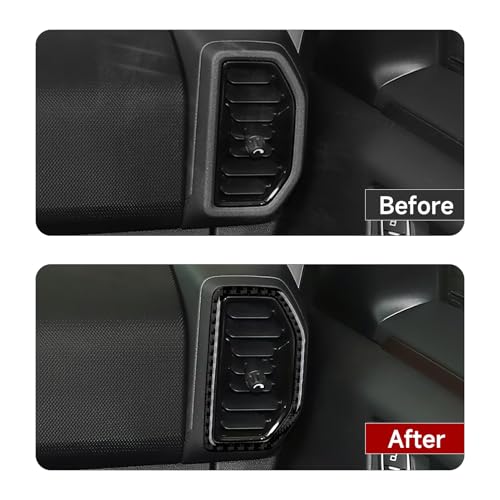 Image of 4PCS Car Carbon Fiber Dash Air Conditioner Outlet Vent Decal Cover Trim for Ford Bronco Sport 2021 2022 2023 2024 Interior Accessories