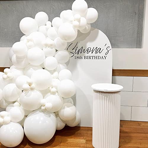 Image of KBZVNAF White Balloons Latex Party Balloons - 50 Pack 12 inch Helium Matte White Balloons for Wedding Graduation Baby Shower Birthday Anniversary Party Decorations