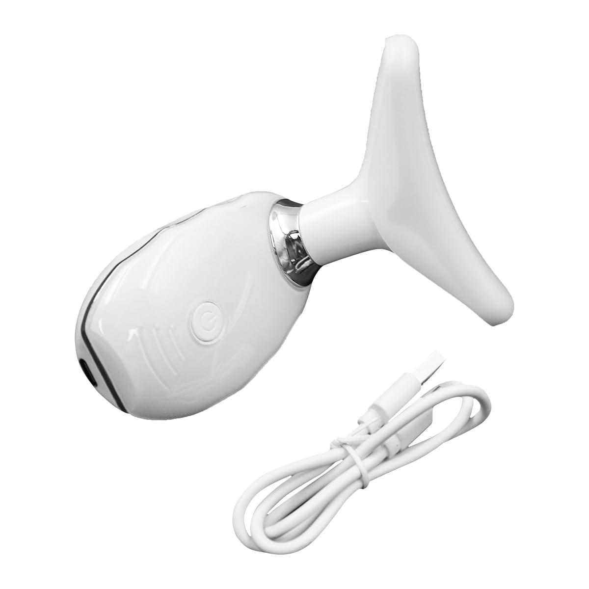 Masajeador Facial eléctrico portátil con Beneficios reafirmantes para la Piel y Antiarrugas Medidor de Belleza Masajeador vibratorio para Rostro y Cuello Blanco