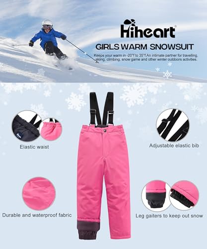 Image of Hiheart Boys Girls Winter Ski Jacket & Pants Set 2-Piece Snowsuit