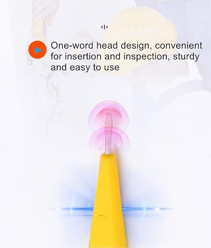 Fielect Test Screwdriver, Voltage Detector Pen Light Circuit Tester Electric Test Pen Screwdriver, Break Point Contact Test Pen 12-220V AC/DC Display Screen Yellow 1pcs