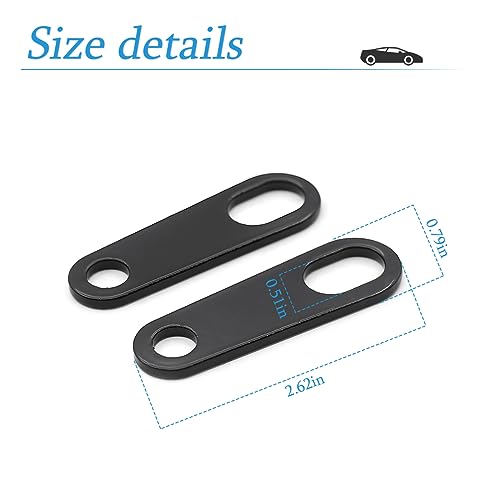 Image of AUCELI Rear Turn Signals Brackets, 2PCS Motorcycle Rear Indicator Light Relocation Holder, Universal Straight 10mm Hole Shock Brackets Motorbike Rear Turn Signal Lamp Mounting Holder (Black /Straight)