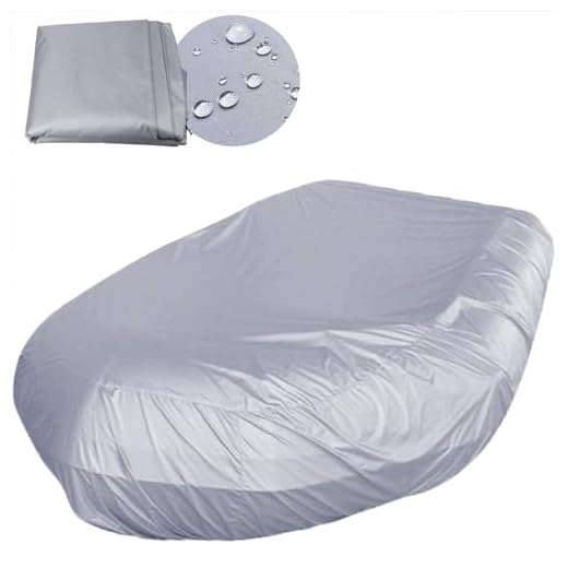 Schlauchboot Bootabdeckplane, Wasserdicht Staubdicht UV-Beständig Persenning Boot, Bootsabdeckung Schützen sie ihr Schiff, 210D Oxford Stoff, Bootspersenning ( Color : Gray , Size : 380*94*46cm )