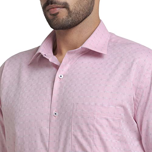 Image of Park Avenue Men's Full Sleeve Slim Fit Medium Green Formal Shirt