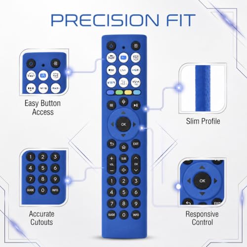 Image of Shopoflux Silicone TV Remote Cover Compatible with Hisense Smart TV Remote [Remote NOT Included] (Blue)