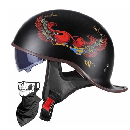 ハーフヘルメット クラシックダークテールヘルメット半帽子 半ヘル 半キャップ新品 バイク用ヘルメット ダックテール ハーフ ヘルメット」の人気