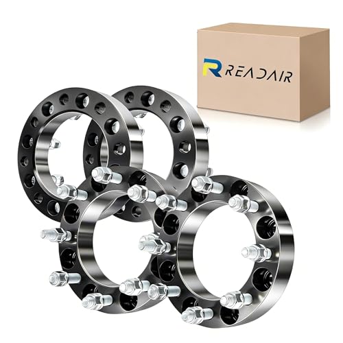 Readair Thickness 38mm 1.5 Inch 8x170 to 8x6.5 Wheel Adapters(Changes Bolt Pattern) Fit for Ford F250 F350 Super Duty 03-2025 F250 03-2009 F350 03-09 11-16 with M14x1.5 Studs 130mm Hub Bore 4Pcs