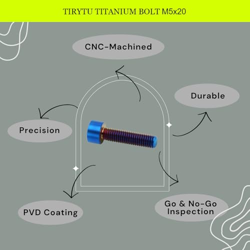 Image of M5x20 Titanium Bolts Socket Head Cap Screw, Burnt Blue, 4PC