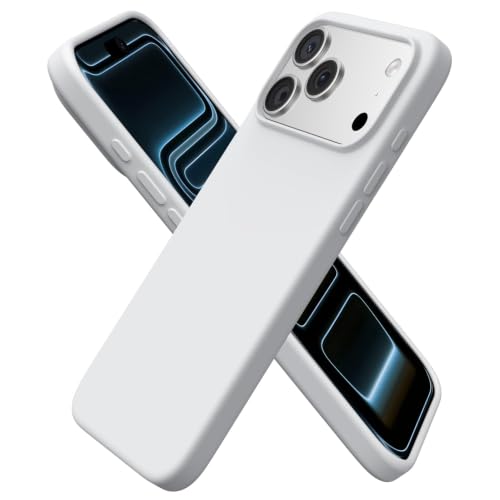 Image of ORNARTO Compatible with iPhone 17 Pro Max Case 6.9 inch, Slim Liquid Silicone 3 Layers Soft Gel Rubber Shockproof Protective Cover with Anti-Scratch Microfiber Lining-Light Gray