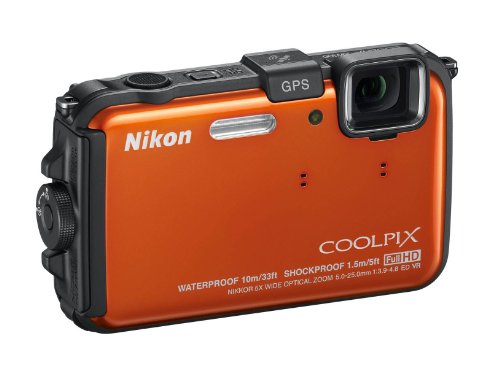 Nikon Coolpix AW100 Appareil photo numérique compact 16 Mpix Ecran 3' Zoom optique 5x Orange