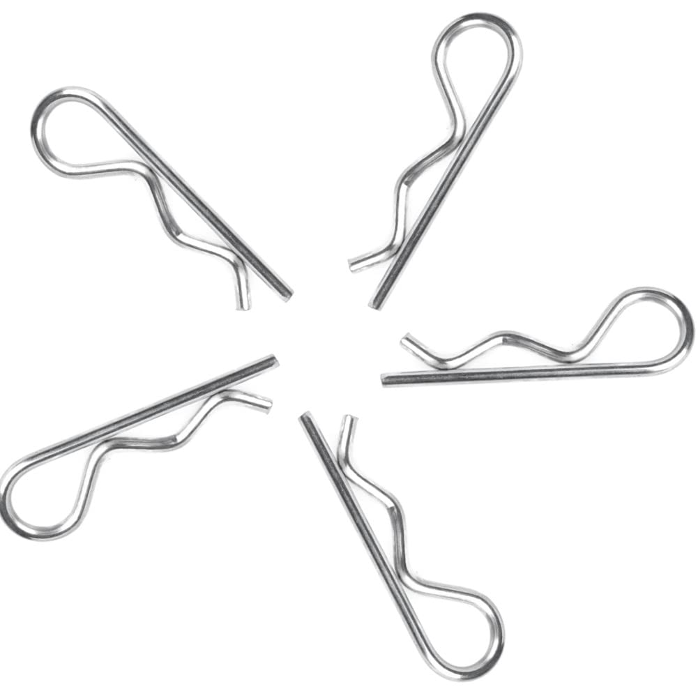 10PCS R Shaped Spring Cotter Pins, Heavy Duty Zinc Plated Steel Fastener Assortment Kit, Retaining Wire Hair Pin for Hitch Pins Trailer Tractors Mower Carts Truck (Silver M3.5x75mm)