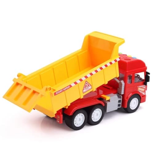 Image of Dumper Truck, Pull Back Vehicles for Kids, Friction Power Truck with Light & Sound, Toys for Boys (Multicolor)