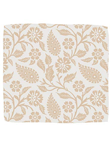 Image of BLACKSMITH Paisley and Floral Printed Italian Pocket Square for Men and Boys, for traditional Indian Wear like Bandhgala and Modi Jacket