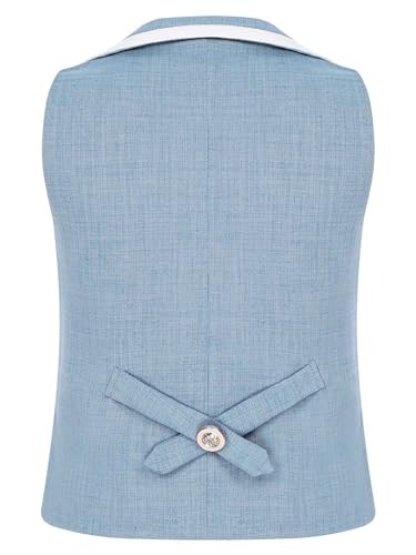 CHICTRY Kids Vest for Boys Formal Suit Vest One Button Wedding Birthday Party Waistcoat Tank Top2