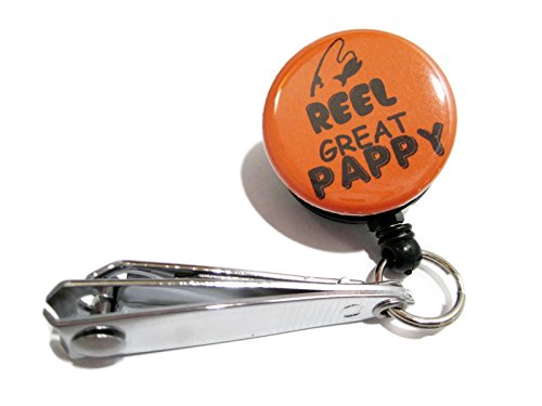 ATLanyards Reel Great Pappy Gift, Retractable Fishing Tool, Fishing Line Cutters, Orange 89