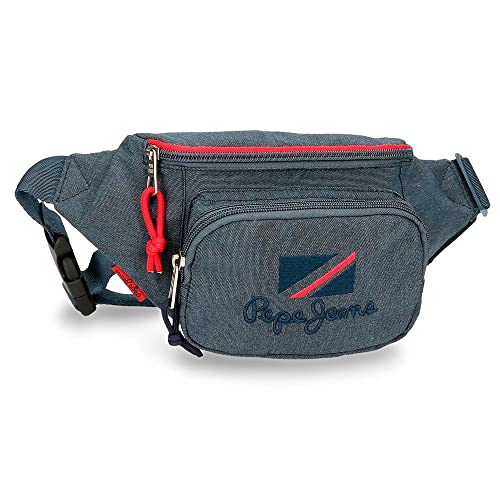 Pepe Jeans Kay Riñonera con Bolsillo Azul 35x13x5 cms Poliéster